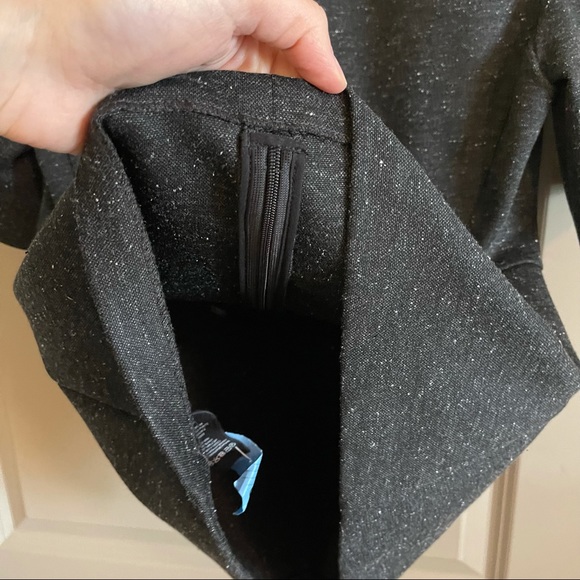 Theory Fitted Short Sleeve Shell Top Melange Ponte - Picture 13 of 13